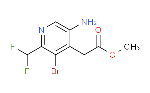 Methyl 5-amino-3-bromo-2-(difluoromethyl)pyridine-4-acetate