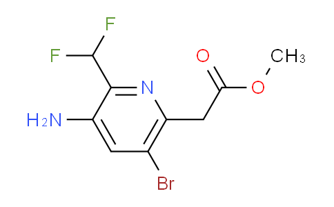Methyl 3-amino-5-bromo-2-(difluoromethyl)pyridine-6-acetate