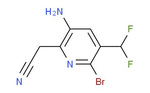 5-Amino-2-bromo-3-(difluoromethyl)pyridine-6-acetonitrile