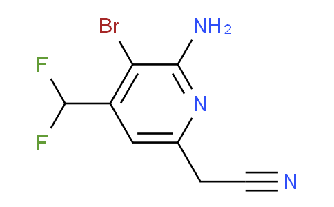 2-Amino-3-bromo-4-(difluoromethyl)pyridine-6-acetonitrile