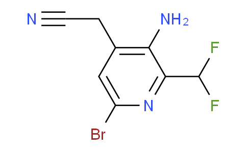 3-Amino-6-bromo-2-(difluoromethyl)pyridine-4-acetonitrile