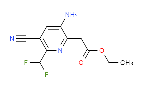 Ethyl 3-amino-5-cyano-6-(difluoromethyl)pyridine-2-acetate
