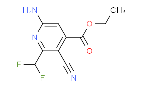 Ethyl 6-amino-3-cyano-2-(difluoromethyl)pyridine-4-carboxylate