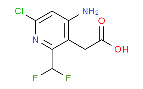4-Amino-6-chloro-2-(difluoromethyl)pyridine-3-acetic acid