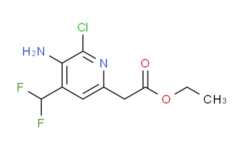 Ethyl 3-amino-2-chloro-4-(difluoromethyl)pyridine-6-acetate