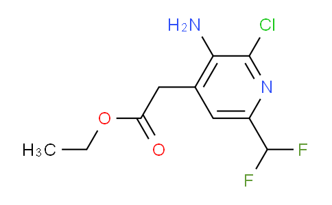 Ethyl 3-amino-2-chloro-6-(difluoromethyl)pyridine-4-acetate