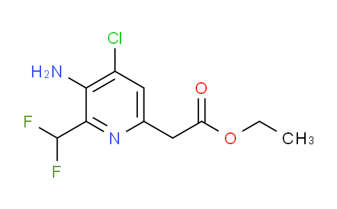 Ethyl 3-amino-4-chloro-2-(difluoromethyl)pyridine-6-acetate