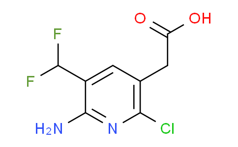 2-Amino-6-chloro-3-(difluoromethyl)pyridine-5-acetic acid
