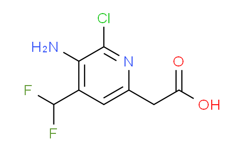 3-Amino-2-chloro-4-(difluoromethyl)pyridine-6-acetic acid
