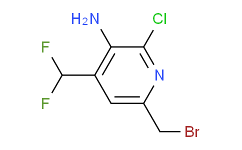 3-Amino-6-(bromomethyl)-2-chloro-4-(difluoromethyl)pyridine