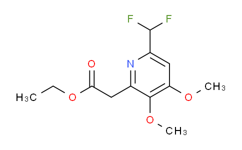 Ethyl 6-(difluoromethyl)-3,4-dimethoxypyridine-2-acetate