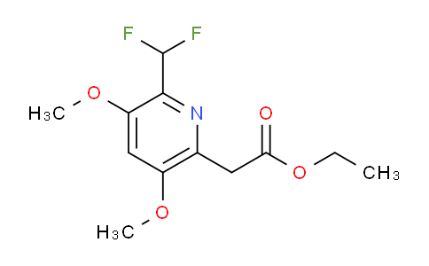 Ethyl 2-(difluoromethyl)-3,5-dimethoxypyridine-6-acetate