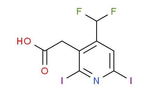 4-(Difluoromethyl)-2,6-diiodopyridine-3-acetic acid