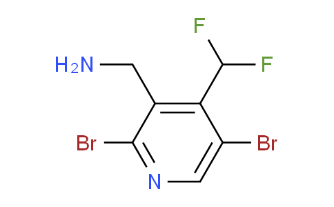 3-(Aminomethyl)-2,5-dibromo-4-(difluoromethyl)pyridine