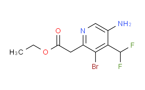 Ethyl 5-amino-3-bromo-4-(difluoromethyl)pyridine-2-acetate