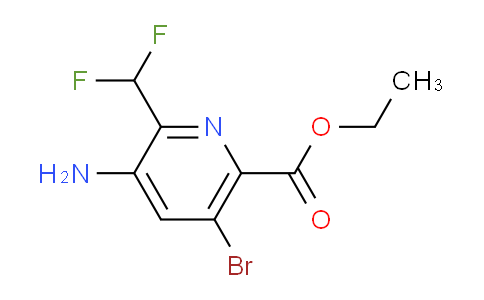 Ethyl 3-amino-5-bromo-2-(difluoromethyl)pyridine-6-carboxylate