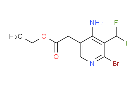 Ethyl 4-amino-2-bromo-3-(difluoromethyl)pyridine-5-acetate