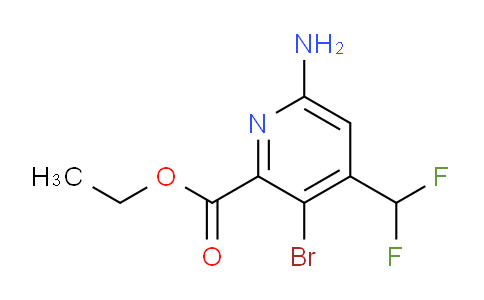 Ethyl 6-amino-3-bromo-4-(difluoromethyl)pyridine-2-carboxylate