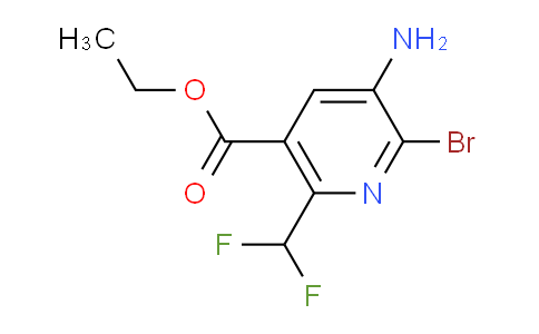 Ethyl 3-amino-2-bromo-6-(difluoromethyl)pyridine-5-carboxylate