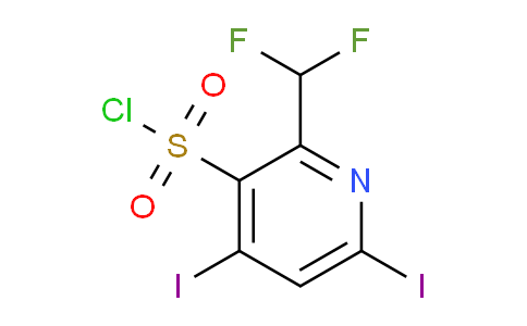 2-(Difluoromethyl)-4,6-diiodopyridine-3-sulfonyl chloride