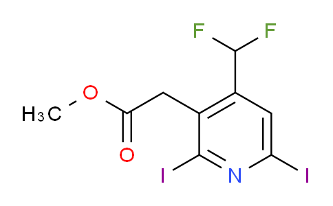 AM136157 | 1805323-09-4 | Methyl 4-(difluoromethyl)-2,6-diiodopyridine-3-acetate