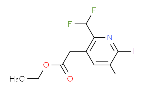 Ethyl 6-(difluoromethyl)-2,3-diiodopyridine-5-acetate