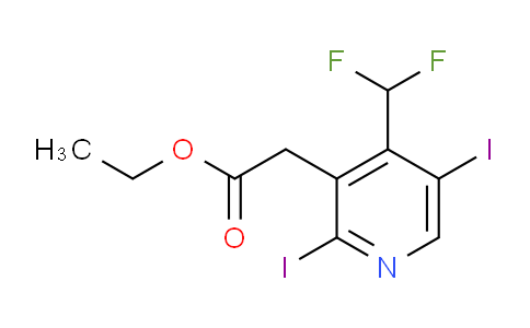 Ethyl 4-(difluoromethyl)-2,5-diiodopyridine-3-acetate