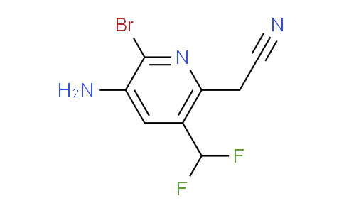 3-Amino-2-bromo-5-(difluoromethyl)pyridine-6-acetonitrile