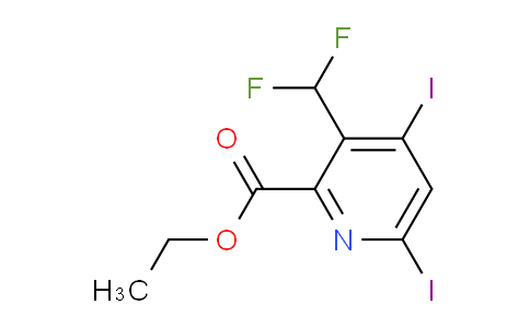 AM136242 | 1804450-75-6 | Ethyl 3-(difluoromethyl)-4,6-diiodopyridine-2-carboxylate