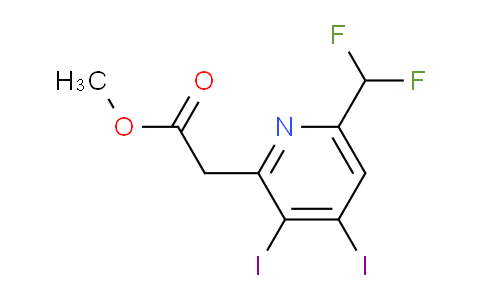 AM136245 | 1805157-96-3 | Methyl 6-(difluoromethyl)-3,4-diiodopyridine-2-acetate