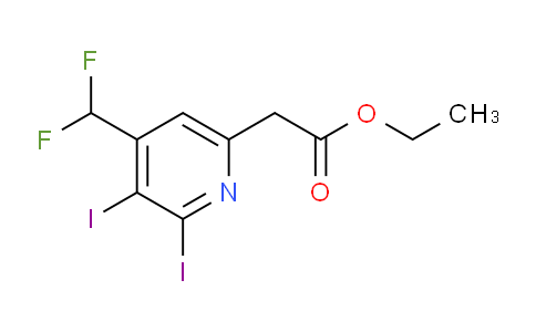 Ethyl 4-(difluoromethyl)-2,3-diiodopyridine-6-acetate