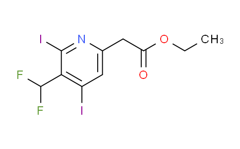 Ethyl 3-(difluoromethyl)-2,4-diiodopyridine-6-acetate