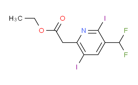 AM136254 | 1806826-34-5 | Ethyl 3-(difluoromethyl)-2,5-diiodopyridine-6-acetate