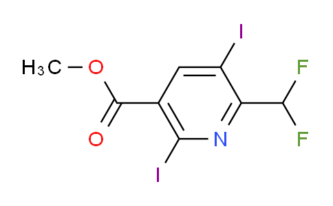 AM136321 | 1806898-96-3 | Methyl 2-(difluoromethyl)-3,6-diiodopyridine-5-carboxylate