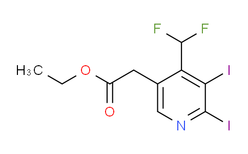 AM136359 | 1805049-76-6 | Ethyl 4-(difluoromethyl)-2,3-diiodopyridine-5-acetate