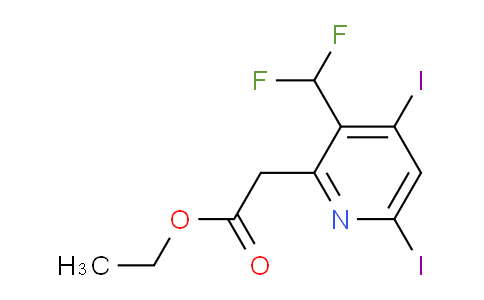 AM136362 | 1806820-66-5 | Ethyl 3-(difluoromethyl)-4,6-diiodopyridine-2-acetate