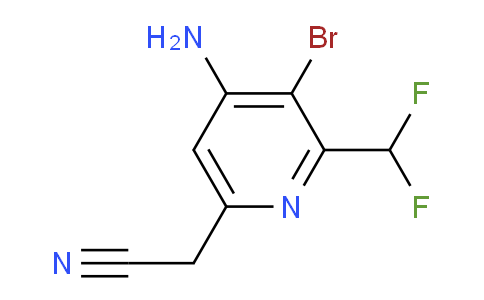 4-Amino-3-bromo-2-(difluoromethyl)pyridine-6-acetonitrile