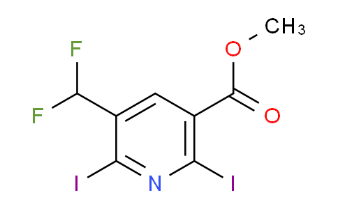 AM136410 | 1805049-21-1 | Methyl 3-(difluoromethyl)-2,6-diiodopyridine-5-carboxylate