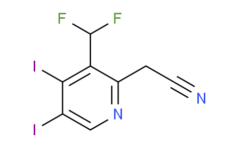 3-(Difluoromethyl)-4,5-diiodopyridine-2-acetonitrile