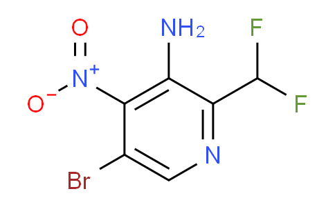 3-Amino-5-bromo-2-(difluoromethyl)-4-nitropyridine