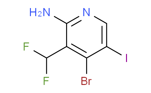 2-Amino-4-bromo-3-(difluoromethyl)-5-iodopyridine