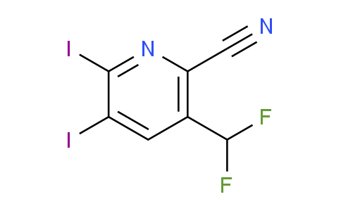 6-Cyano-5-(difluoromethyl)-2,3-diiodopyridine