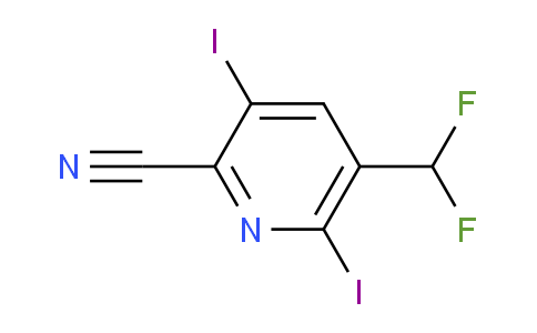 2-Cyano-5-(difluoromethyl)-3,6-diiodopyridine