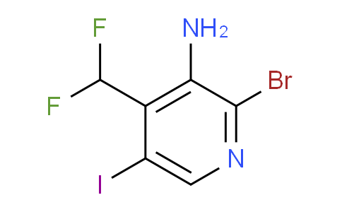 3-Amino-2-bromo-4-(difluoromethyl)-5-iodopyridine