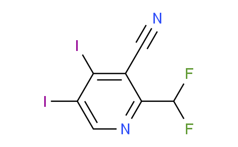 3-Cyano-2-(difluoromethyl)-4,5-diiodopyridine