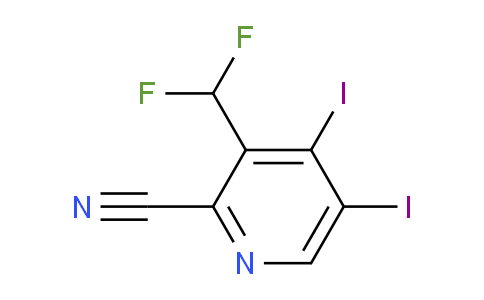 2-Cyano-3-(difluoromethyl)-4,5-diiodopyridine