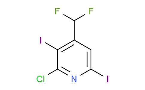 2-Chloro-4-(difluoromethyl)-3,6-diiodopyridine