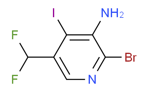 3-Amino-2-bromo-5-(difluoromethyl)-4-iodopyridine