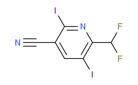 AM136619 | 1806789-96-7 | 3-Cyano-6-(difluoromethyl)-2,5-diiodopyridine