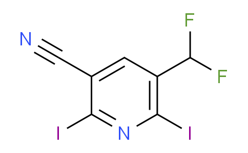 3-Cyano-5-(difluoromethyl)-2,6-diiodopyridine
